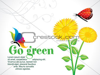 abstract artistic go green background