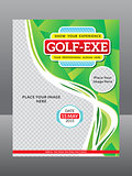 abstract artistic golf flyer template  
