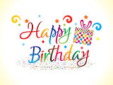 abstract colorful  birthday text
