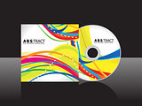 abstract yellow cd cover template