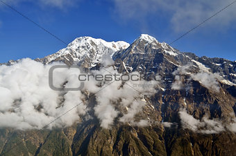 Mountain Landscape and cloud in Himalaya.