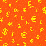 Money falling seamless background
