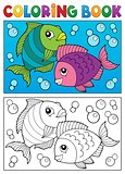 Coloring book with fish theme 6