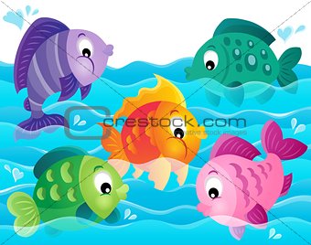 Stylized fishes theme image 5