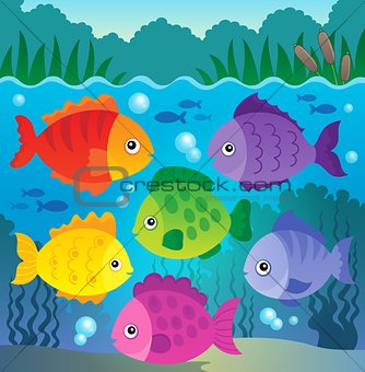 Stylized fishes theme image 9