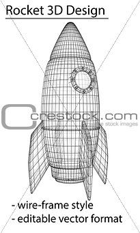 Design of a space rocket. The concept of a startup