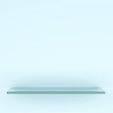 Transparent glass shelf
