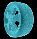 X-Ray Image Of Car Wheel