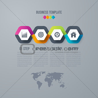 Infographic design template 4 options
