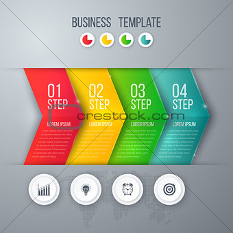 Business project template with arrows
