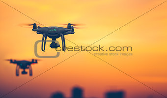 Close up photo of two Professional Remote Control Air Drones