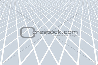 Diminishing  perspective view. Lines and diamonds pattern. 