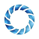 Blue abstract concept circle logo design