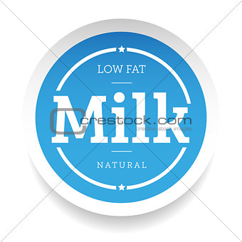 Milk lettering stamp blue