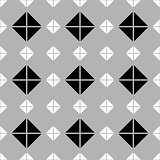 Tile vector pattern with grey, black and white background