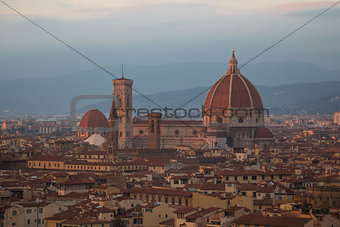 Florence Cathedral at sunset light. Tuscany. Italy.