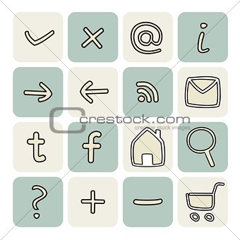 Doodle vector icons