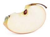 Slice of red yellow apple fruit