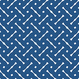 Tile blue and white vector pattern