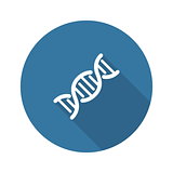 DNA and Medical Services Icon. Flat Design.