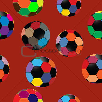 Seamless pattern of colorful balls 