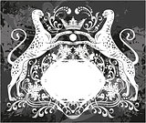 Decorative frame with crown and Cheetah