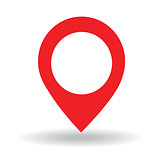 Map pointer. GPS location symbol.