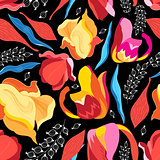 Graphics floral bright vector pattern