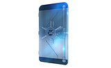 Safe cellphone from hacker attack like a strongbox. 3D Rendering