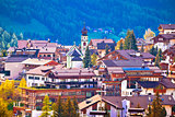 Alpine village of San Cassiano view