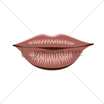 Object lips pink isolated