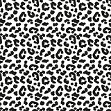 White Leopard skin seamless pattern. African animals concept endless background, repeating texture. Vector illustration.