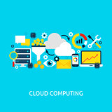 Cloud Computing Vector Flat Concept