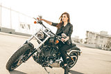 Girl on a motorcycle