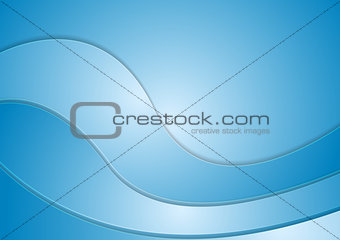 Abstract blue corporate wavy background