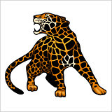 jaguar logo icon vector character illustration