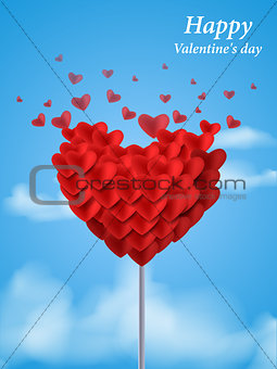 Valentines heart. Vector illustration.