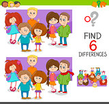 spot the differences game with kids