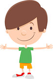 smiling kid boy cartoon character