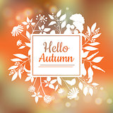 Hello autumn card design