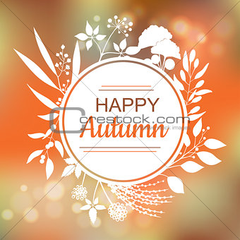 Happy Autumn card design