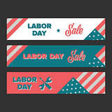 Labor day sale banners
