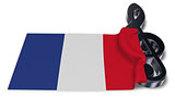 clef symbol and flag of france - 3d rendering