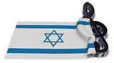 clef symbol symbol and flag of israel - 3d rendering