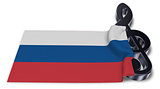 clef and russian flag - 3d rendering