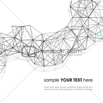 Wireframe Surface Vector Background