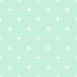 Tile plus mint green and white vector pattern