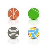 Set of sports icons, vector illustration.