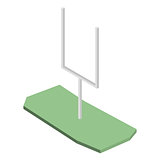 Gate for playing american football in isometric, vector illustration.