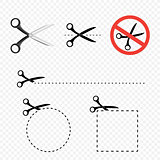 Scissors icon set
